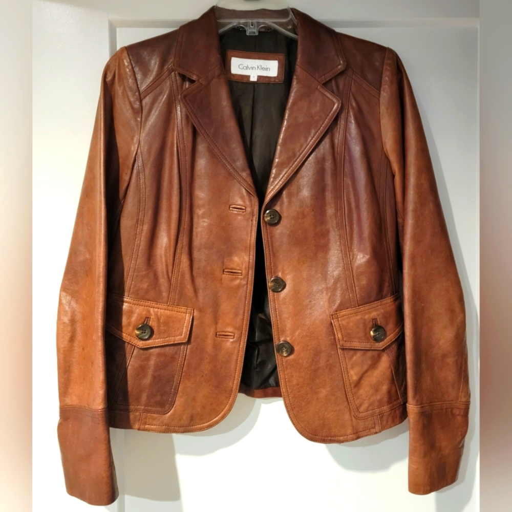 Calvin Klein leather jacket small